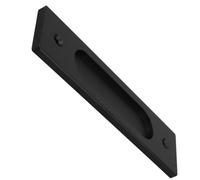 PLAFOPE Metal Rectangular Sliding Door Handle for Wardrobe and Kitchen Doors, Black Aluminium Alloy Pull with Smooth Sliding Action and Easy Installation for Rental Properties