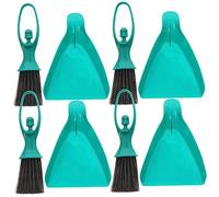 PLAFOPE Mini Broom and Dustpan Cleaning Set 4pcs Household Supplies Compact Desktop Cleaner with Soft Bristles for Keyboard and Small Surface Dust Removal in Peacock Green