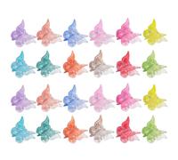 PLAFOPE Mini Butterfly Hair Claw Clips and Women, Small Plastic Candy Colour Hair Accessories, Sturdy Spring Claw Clips for Everyday Styling