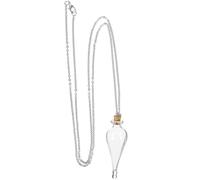 PLAFOPE Mini Glass Bottle Pendant with Stopper Small Wishing Bottle for DIY Necklace for Candy Perfume Souvenirs Portable Tiny Jar Necklace Gift for Family and Friends