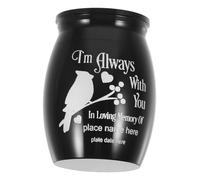 PLAFOPE Mini Pet Bird Urn for Ashes with Lid Keepsake Cremation Urn for Parrot Memorial Small Capacity for Small Pet Birds Secure Seal Suitable for Home and Funeral Use
