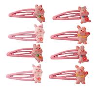 PLAFOPE Mini Pig Hair Clip 8pcs Set Cartoon Hair Accessories Perfect for Pig Lovers