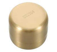 PLAFOPE Mini Stainless Steel Waterproof Pill Holder with Lid, Medium Matte Gold Portable Medicine Storage Box for Travel and Daily Use, Compact Metal Pill Organizer Jar