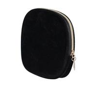 PLAFOPE Mini Velvet Key Bag Black, Women’s Coin Pouch and Makeup Storage Bag, Portable Compact Wallet for Travel and Daily Use