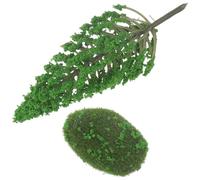 PLAFOPE Miniature Landscape Model Trees for Train Scenery, Green Simulation Plastic Scenery DIY Craft Trees for Architectural Building Models
