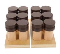 PLAFOPE Montessori Smell Bottle for Wooden Olfactory Barrel Sensory Learning Training Tool Smooth Safe Fine Wood Educational Nose Stimulating