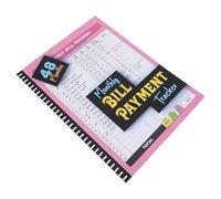 PLAFOPE Monthly Paper Payment Bill Tracker Notebook Checklist Pink Checklist Format Budget Savings Notebook for Financial Budgeting
