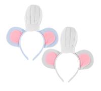 PLAFOPE Mouse Ears Headband 2pcs Set Chef Hat, Cartoon Rat Costume Accessory for Christmas Party, Halloween, School Play, and Restaurant Theme Events