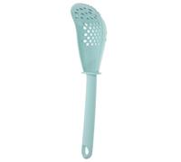 PLAFOPE Multi-Function Kitchen Cooking Spoon with Grinding Masher and Light Blue Colander Strainer for Mashing, Draining, and Serving Mashed Potatoes and Ginger