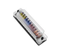 PLAFOPE Multi Input Way Auto Fuse Box with Cover High Temperature Resistant Fuse Holder for Car and Boat Wiring Self Tapping Screw Fixation Built In Warning Lights
