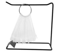 PLAFOPE Nail Art Display Fan Board with 50 Fan Shape Nail Practice Tips Black Iron Holder and Circular Ring for Manicure Training