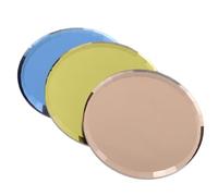 PLAFOPE Nail Art Palettes for Color Mixing and Display Smooth Glass Surface Manicure Boards in Blue Yellow Practical Nail Art Tools for Women and Salon Use