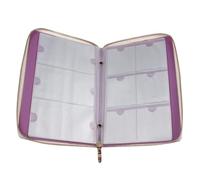 PLAFOPE Nail Stamping Plate Bag Pouch Case for Nail Art Plates Pu Material with Alloy Zipper Smooth and Practical Storage Stylish Shiny Appearance Holds 72pcs