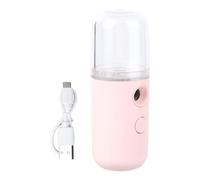 PLAFOPE Nano Face Mist Sprayer Portable Facial Steamer Usb Charging Pink Lightweight Skin Moistener for Travel Home Use