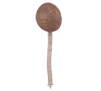 PLAFOPE Natural Coconut Shell Parrot Stand Stick Plastic Bird Food Bowl Pet Sleeping Nest for Parrots to Help Sleep and Play in Birdcages