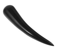 PLAFOPE Natural Horn Scraping Massage Tool for Hand and Neck, Black Buffalo Horn Muscle Scraper Stick with Foot and Face Care Features, for Relaxation and Relief