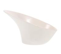 PLAFOPE Necoichi with Tilted Design Cat Bowl Ceramic Raised Cat Food Bowl and Anti-spill Feature Safe and Healthy White Pet Water and Food Dish
