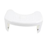 PLAFOPE Non-Slip Toilet Foot Stool for Bathroom Use Plastic Squatting Step Stool for Feet Multipurpose Small Seat for Sitting and Shoe Changing White Compact Design for Home Potty Support