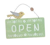 PLAFOPE open closed sign for home, Wooden Double Sided Door Hanging Sign, Green, Clear Communication, Easy Installation, for Outdoor Use