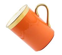PLAFOPE Orange 300ml Nordic Ceramic Coffee Mug, Minimalist Matte Tea Cup for Office and Home Beverage Drinking