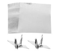 PLAFOPE Origami Paper for DIY Hand-Made Crafts 100pcs Silver 15cm Square Single-Sided Folding Paper Suitable for Parent Interaction and Folding Art