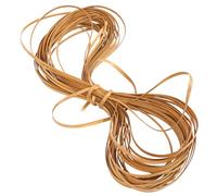PLAFOPE PE Plastic Rattan Weaving Material Natural Wood Grain Color Flat Synthetic Rattan Strip for Chair Repair DIY Crafting Furniture Fixing Kit Balcony and Patio Use