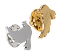 PLAFOPE Peace Dove Brooch Pins 2pcs, Metal Lapel Pins for Adults, Gold and Silver Bird Badge, Charity Event Accessories, Symbol of Peace and Justice for Women