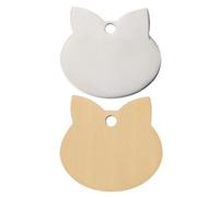 PLAFOPE Pet Charm Tags Stainless Steel 2pcs with Unique Modelling Design Safety and Environmental for Dogs and Cats for Collar Accessories and Identification