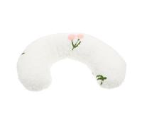 PLAFOPE Pet U-shaped Neck Pillow for Dogs and Cats, Breathable Portable Sleeping Cushion, White Soft Nap Pillow for Deep Sleep and Neck Support