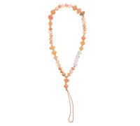 PLAFOPE Phone Strap Crystal Stone Orange Beaded Anti-lost Wrist Rope for Women Office School Use