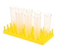 PLAFOPE Plant Watering Tube Stand Set with 8 Plastic Floral Water Tubes and 1 Sturdy Holder for Flower Arrangement and Indoor Propagation Small Plant Vials for Gardening