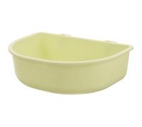 PLAFOPE Plastic Cat Bowl Pet Bowls for Cat Hanging Hooks Can Be Fixed to The Cage 5.50x3.93x1.77in Light Green for Personal Home Use and Professional Pet Store