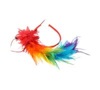 PLAFOPE Plume Headband Vintage Hair Accessory for Women Elegant Cosplay Headdress for Costume Parties and Festivals Unique Six Colors