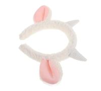 PLAFOPE Plush Cute Lamb Ear Headband Soft Animal Horn Hairband for Women Cosplay Party Wedding Accessory Comfortable Decorative White Sheep Ears