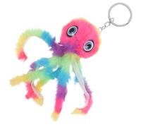 PLAFOPE Plush Octopus Keychain Pendant Soft Stuffed Animal Charm Lightweight Hanging Ornament for Bags and Keys Multicolored Cute Decorative Accessory
