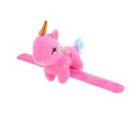 PLAFOPE Pop Circle Bracelet Soft Cartoon Unicorn Playtime Tag Stuffed Wristband Party Slap Bracelets Rosy Plush Random Color