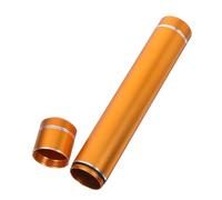 PLAFOPE Portable Aluminum Alloy Cigar Case Tube with Airtight Seal for Single Cigar Protection Lightweight Travel Storage Elegant Gold Design for Men Outdoor Use
