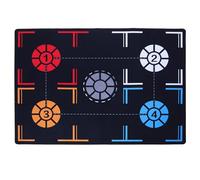 PLAFOPE Portable Basketball Footwork Training Mat with Silent Pad for Indoor Dribble and Agility Practice Anti-Slip Lightweight Exercise Equipment for Adults Impact-Absorbing Basketball
