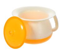 PLAFOPE Portable Chamber Pot with Lid, Thickened Plastic Bedpan Urinal Pail for Adults, Handheld Urine Container Suitable for Travel and Home Use Random Color