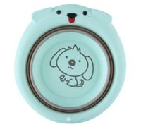 PLAFOPE Portable Collapsible Cartoon Wash Basin, Eco-Friendly Plastic Folding Design with Adorable Appearance, for Travel and Washing Hands