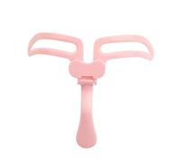 PLAFOPE Portable Foldable Eyebrow Stencil Template Tool Pink Handheld Eyebrow Makeup Stencils for Precise Shaping and Trimming Suitable for Travel and Daily Use