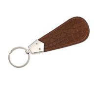 PLAFOPE Portable Mini Leather Shoe Horn with Key Holder Lightweight PU Handheld Shoe Lifter for Men and Women Convenient Pocket Shoehorn for Travel and Daily Use