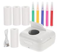 PLAFOPE Portable Mini Thermal Printer Wireless Label Machine for Students with USB Charging Battery Inkless Printing for Photos Notes Stickers and Study Materials