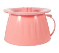 PLAFOPE Portable Pink Urinal Toilet with Lid, Stable Pp Material and Flat Base, Safe for Pregnant Women and Grandparents, Convenient Bedside Chamber Pot for Home or Camping Use