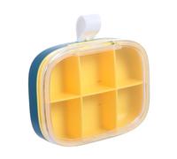 PLAFOPE Portable Travel Pill Holder with 6 Compartments, Lightweight Abs Medicine Organizer for Home and Workplaces, Small Pocket Pill Case for Daily Use and On-the-go Convenience
