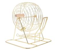 PLAFOPE Practical Small Metal Wire Bingo Cage with Hand Crank for S Interactive Bingo Games Safe Design for Home School and Playground Entertainment