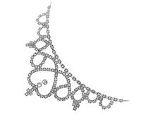 PLAFOPE Princess Bride Crown for Girls Design Tiara Headband for Rhinestone Heart Crown Hair Accessories for Weddings Pageants and Special Occasions 1pc J3083s