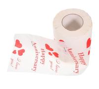 PLAFOPE Printed One Time Use Toilet Paper Valentine Toilet Paper Water Absorbing Easy to Break Down White Valentine Patterns for Office and Home Bathroom Supplies