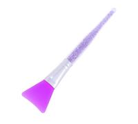 PLAFOPE Professional Facial Mask Brush with Purple Crystal Plastic Rod Smooth Clear Handle for Skincare Application for Face Mask Peel Serum Use Suitable for Home and Salon Beauty Tools