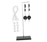 PLAFOPE Pulley Science with Galvanized Base for Classroom Physics Experiments Includes Single and Double Pulleys with Ropes for Teaching Dynamics and Motion Principles